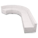 Melrose White |#| 5 PC White LeatherSoft Modular Reception Configuration w/Taut Back &Seat