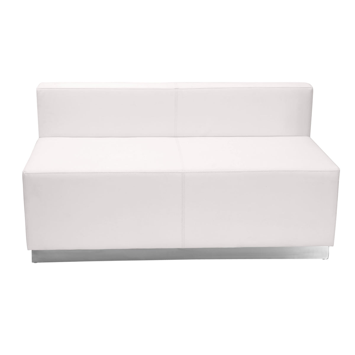 Melrose White |#| 6 PC White LeatherSoft Modular Reception Configuration w/Taut Back &Seat