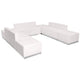 Melrose White |#| 7 PC White LeatherSoft Modular Reception Configuration w/Taut Back &Seat