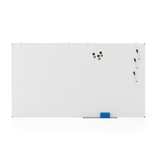 72" x 40" |#| 72x40 Aluminum Magnetic Dry Erase Board with Wall Mount, Marker Tray