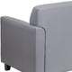 Gray |#| Gray LeatherSoft Chair with Clean Line Stitched Frame - Reception Seating