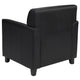 Black |#| Black LeatherSoft Chair with Clean Line Stitched Frame - Reception Seating