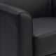 Black |#| Black LeatherSoft Chair with Clean Line Stitched Frame - Reception Seating