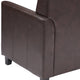 Brown |#| Brown LeatherSoft Chair with Clean Line Stitched Frame - Reception Seating