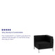 Black |#| Black LeatherSoft Modular Right Corner Chair with Quilted Tufted Seat