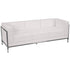 HERCULES Imagination Series Contemporary LeatherSoft Modular Sofa with Quilted Tufted Seat and Encasing Frame