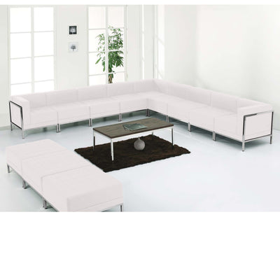 HERCULES Imagination Series LeatherSoft Sectional & Ottoman Set, 12 Pieces - View 2