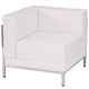 12 Piece White LeatherSoft Modular Sofa, Lounge & Ottoman Set