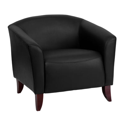 HERCULES Imperial Series LeatherSoft Chair with Cherry Wood Feet - View 1
