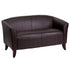 HERCULES Imperial Series LeatherSoft Loveseat with Cherry Wood Feet