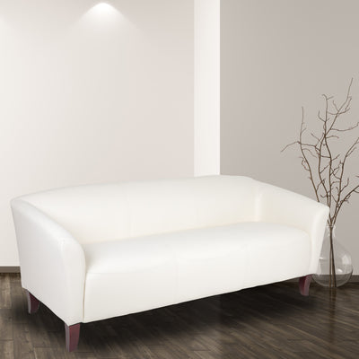 HERCULES Imperial Series LeatherSoft Sofa with Cherry Wood Feet
