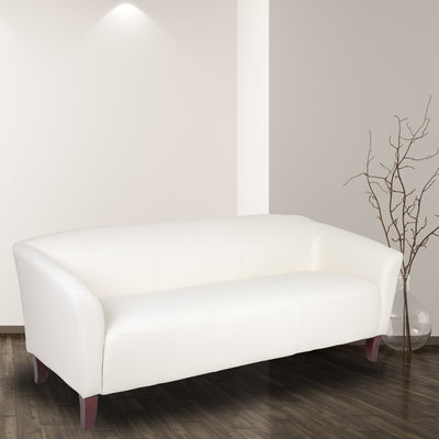 HERCULES Imperial Series LeatherSoft Sofa with Cherry Wood Feet - View 2