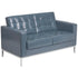 HERCULES Lacey Series Contemporary Button Tufted LeatherSoft Loveseat with Integrated Stainless Steel Frame