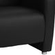 Black |#| Black LeatherSoft Chair with Extended Panel Arms - Reception and Lounge Seating