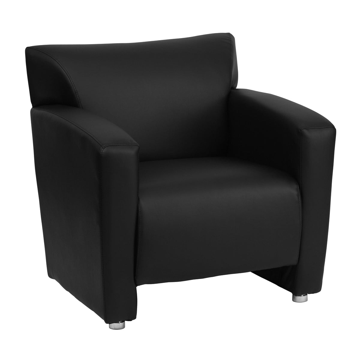 Black |#| Reception Set with Extended Panel Arms - Hospitality or Lounge Seating