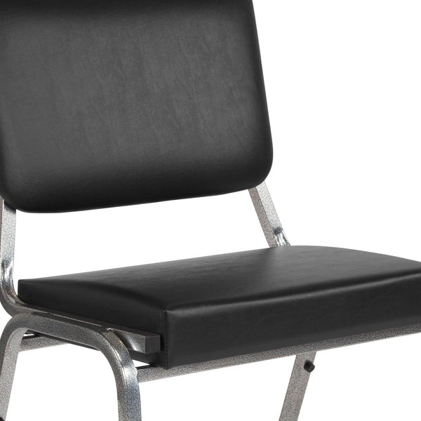 Black Vinyl |#| 1000 lb. Rated Black Antimicrobial Vinyl Bariatric Medical Reception Chair
