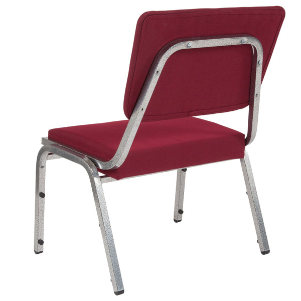 Burgundy Fabric |#| 1000 lb. Rated Burgundy Antimicrobial Fabric Bariatric Medical Reception Chair