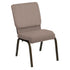 HERCULES Series 18.5''W Church Chair in Bedford Fabric - Gold Vein Frame