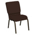 HERCULES Series 18.5''W Church Chair in E-Z Vinyl - Gold Vein Frame