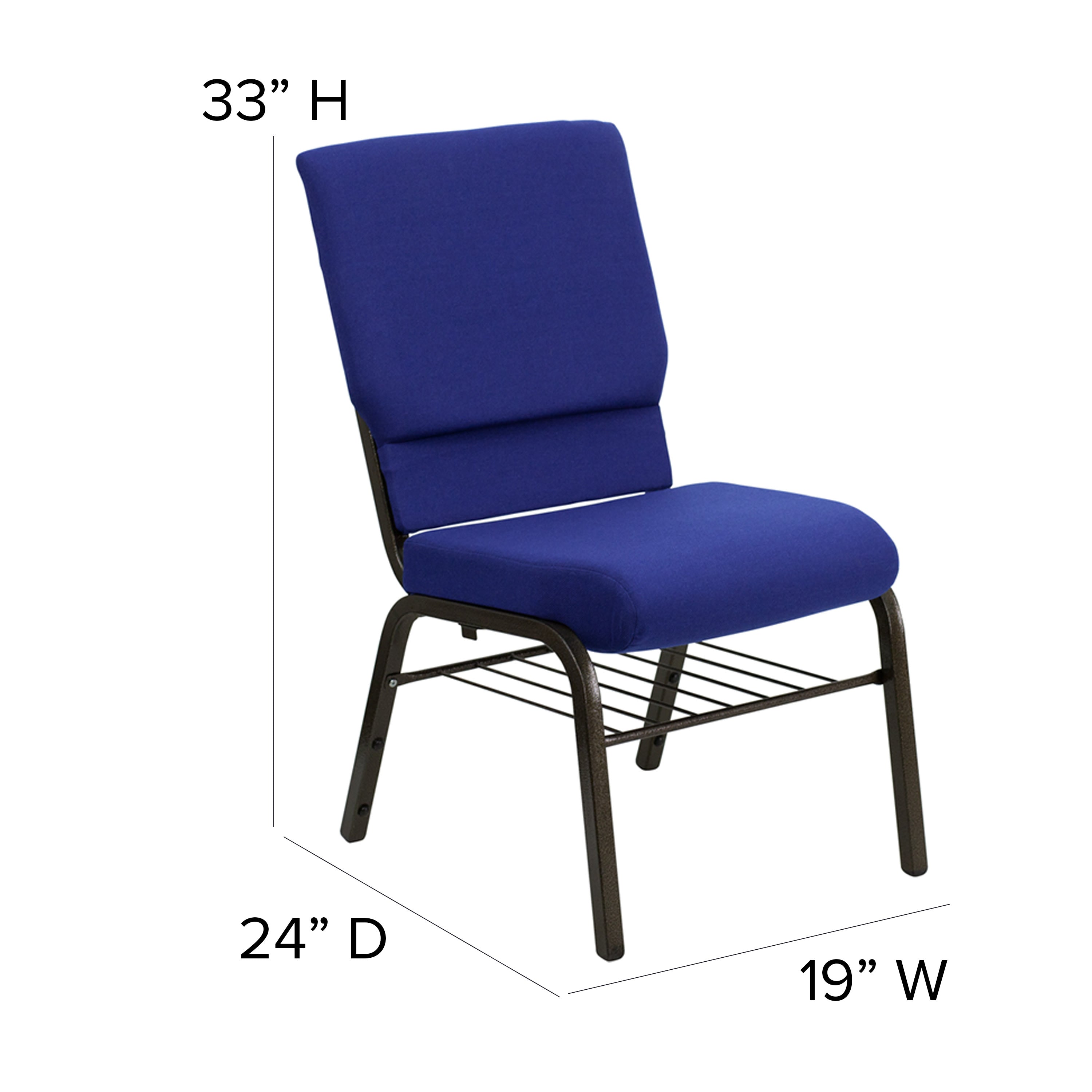 18.5''W Church Chair-Book Rack XU-CH-60096-BAS- – Church Chairs 4 Less