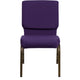 Royal Purple Fabric/Gold Vein Frame |#| 18.5inchW Stacking Church Chair in Royal Purple Fabric - Gold Vein Frame