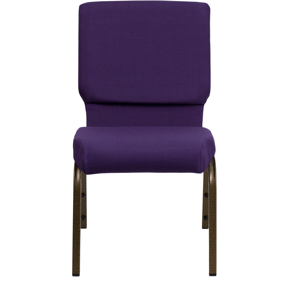 Royal Purple Fabric/Gold Vein Frame |#| 18.5inchW Stacking Church Chair in Royal Purple Fabric - Gold Vein Frame