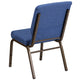 Blue Fabric/Gold Vein Frame |#| 18.5inchW Stacking Church Chair in Blue Fabric - Gold Vein Frame
