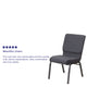 Dark Gray Fabric/Silver Vein Frame |#| 18.5inchW Stacking Church Chair in Dark Gray Fabric - Silver Vein Frame