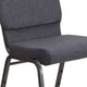 Dark Gray Fabric/Silver Vein Frame |#| 18.5inchW Stacking Church Chair in Dark Gray Fabric - Silver Vein Frame