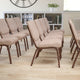 Beige Fabric/Copper Vein Frame |#| 18.5inchW Stacking Church Chair in Beige Fabric - Copper Vein Frame