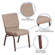 Beige Fabric/Copper Vein Frame |#| 18.5inchW Stacking Church Chair in Beige Fabric - Copper Vein Frame