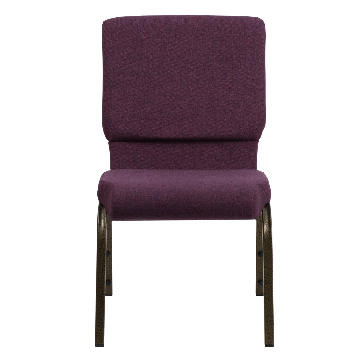 Plum Fabric/Gold Vein Frame |#| 18.5inchW Stacking Church Chair in Plum Fabric - Gold Vein Frame
