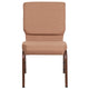 Caramel Fabric/Copper Vein Frame |#| 18.5inchW Stacking Church Chair in Caramel Fabric - Copper Vein Frame