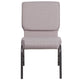 Gray Dot Fabric/Silver Vein Frame |#| 18.5inchW Stacking Church Chair in Gray Dot Fabric - Silver Vein Frame