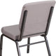 Gray Dot Fabric/Silver Vein Frame |#| 18.5inchW Stacking Church Chair in Gray Dot Fabric - Silver Vein Frame
