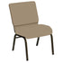 HERCULES Series 21''W Church Chair in E-Z Vinyl - Gold Vein Frame