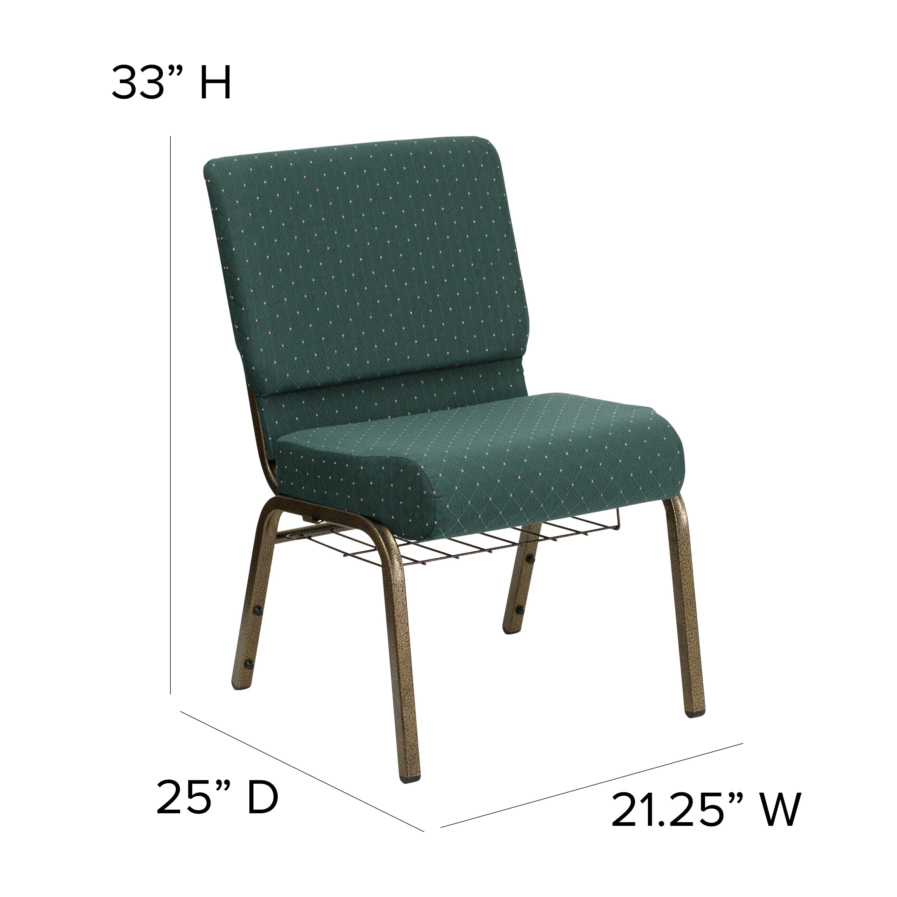 21''W Church Chair-Book Rack FD-CH0221-4-BAS- – Church Chairs 4 Less