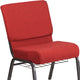 Crimson Fabric/Silver Vein Frame |#| 21inchW Church Chair in Crimson Fabric with Cup Book Rack - Silver Vein Frame