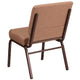 Caramel Fabric/Copper Vein Frame |#| 21inchW Stacking Church Chair in Caramel Fabric - Copper Vein Frame