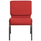 Crimson Fabric/Silver Vein Frame |#| 21inchW Stacking Church Chair in Crimson Fabric - Silver Vein Frame