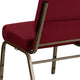 Burgundy Fabric/Gold Vein Frame |#| 21inchW Stacking Church Chair in Burgundy Fabric - Gold Vein Frame