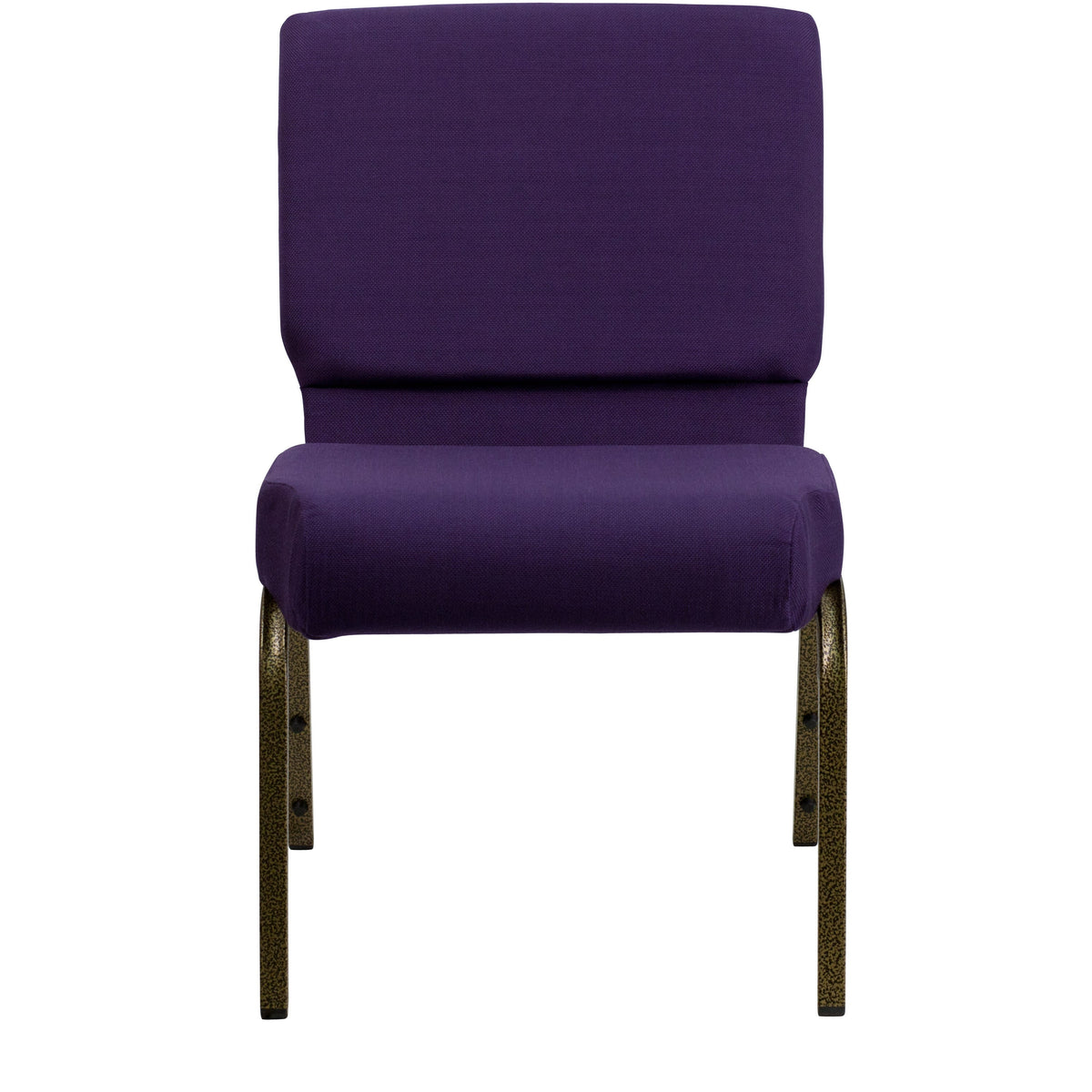 Royal Purple Fabric/Gold Vein Frame |#| 21inchW Stacking Church Chair in Royal Purple Fabric - Gold Vein Frame