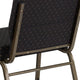 Black Dot Patterned Fabric/Gold Vein Frame |#| 21inchW Stacking Church Chair in Black Dot Patterned Fabric - Gold Vein Frame