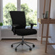 Black Fabric |#| Intensive Use 300 lb. Rated Black Fabric Multifunction Chair with Seat Slider