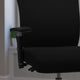 Black Fabric |#| Intensive Use 300 lb. Rated Black Fabric Multifunction Chair with Seat Slider