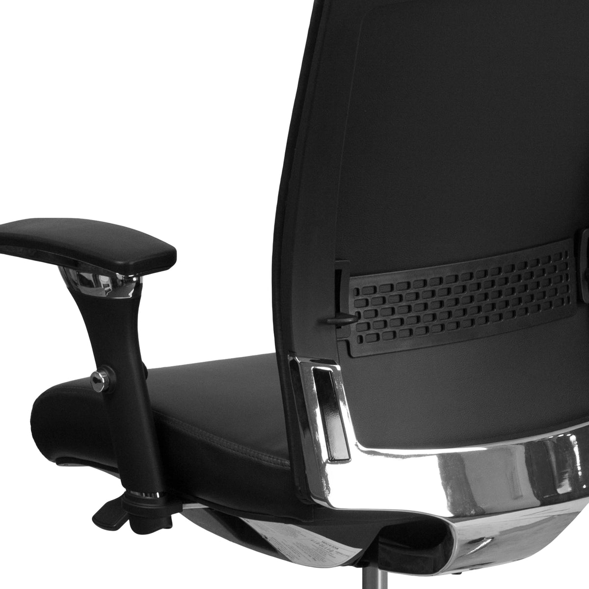 Black LeatherSoft |#| Intensive Use 300 lb. Rated Mid-Back Black LeatherSoft Multifunction Chair