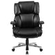 Black LeatherSoft |#| 24/7 Intensive Use Big & Tall 400 lb. Rated High Back Black LeatherSoft Chair