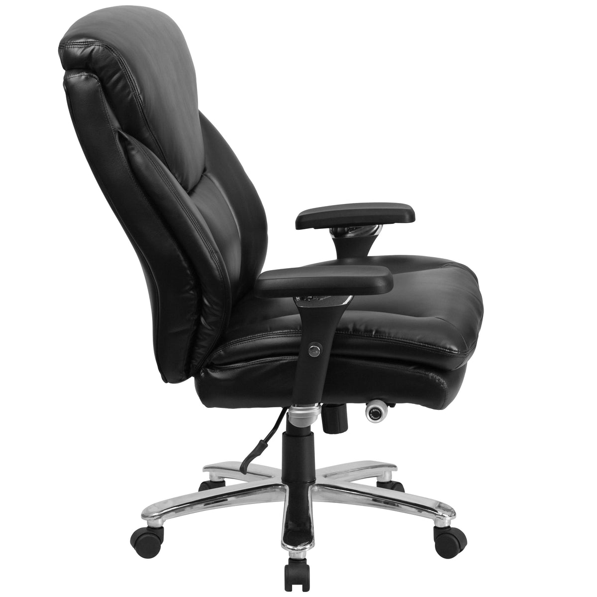 Black LeatherSoft |#| 24/7 Intensive Use Big & Tall 400 lb. Rated High Back Black LeatherSoft Chair