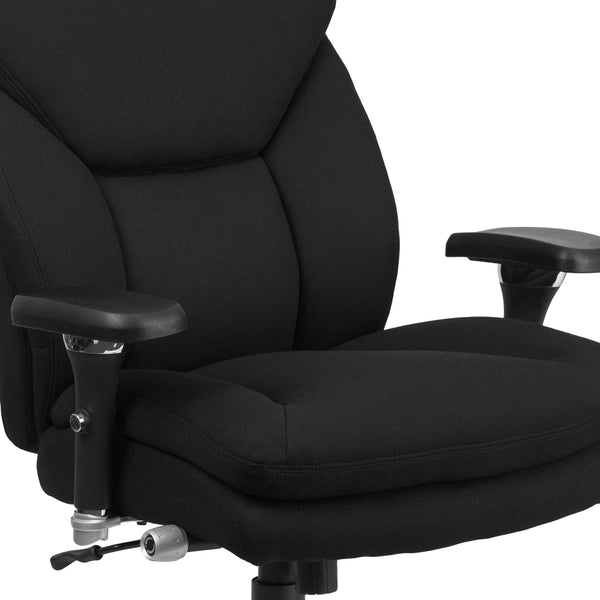 Black Fabric |#| 24/7 Intensive Use Big & Tall 400 lb. Rated High Back Black Fabric Chair