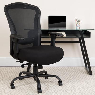 HERCULES Series 24/7 Intensive Use Big & Tall 400 lb. Rated Mesh Multifunction Swivel Ergonomic Office Chair with Synchro-Tilt - View 2